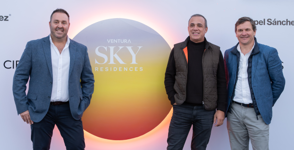 Fabían Kopel, Sebastian Sánchez y Gonzalo Pittaluga en el lanzamiento de Sky